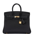 Hermes Birkin 25 Black Togo Gold Hardware