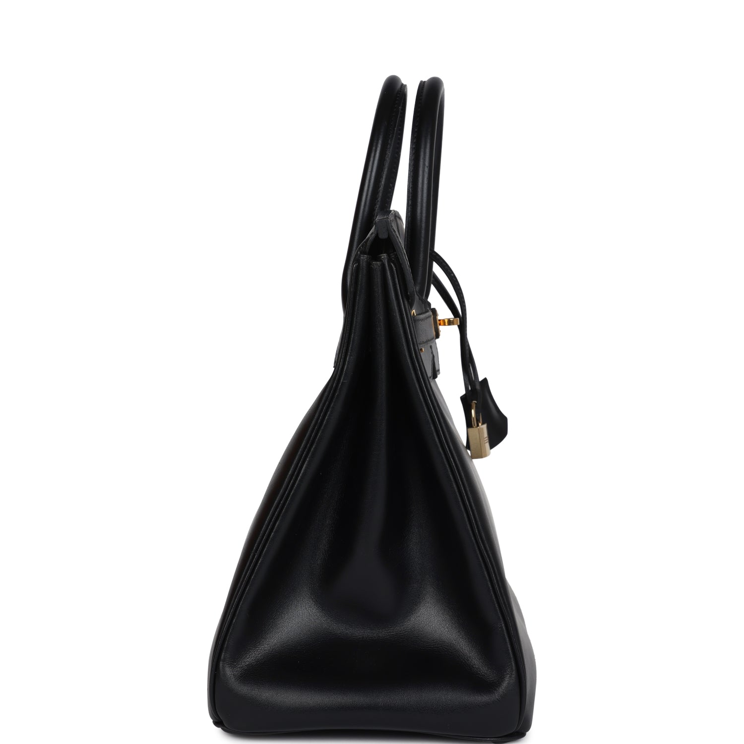 New Hermes HAC Birkin 32 Black Box Gold Hardware