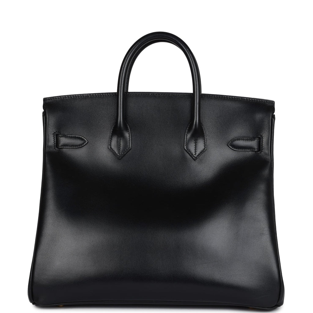 New Hermes HAC Birkin 32 Black Box Gold Hardware