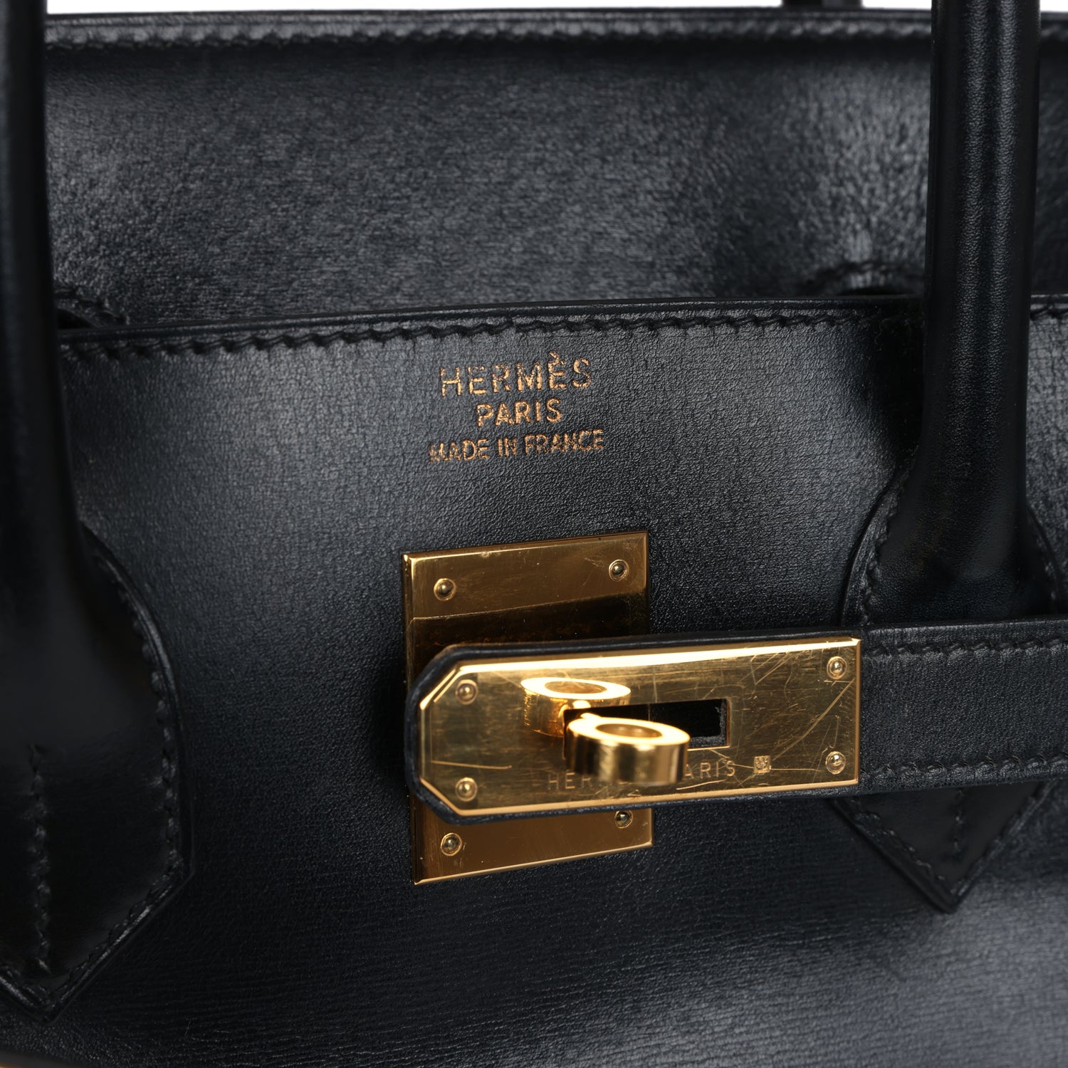 New Hermes HAC Birkin 32 Black Box Gold Hardware