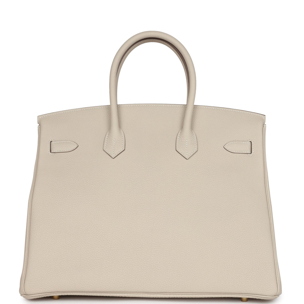 Hermes Birkin 35 Craie Togo Gold Hardware