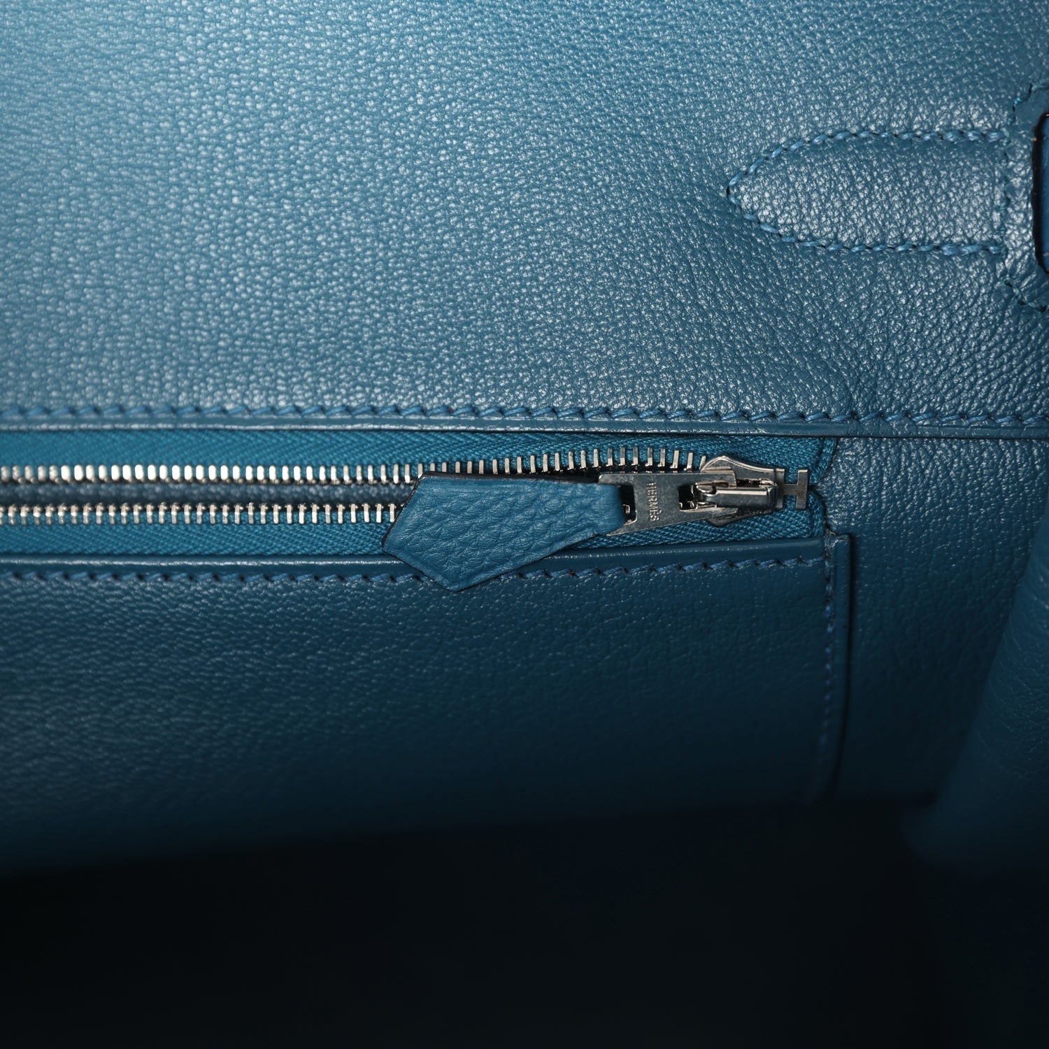 Pre-owned Hermes Birkin 35 Cobalt Togo Palladium Hardware