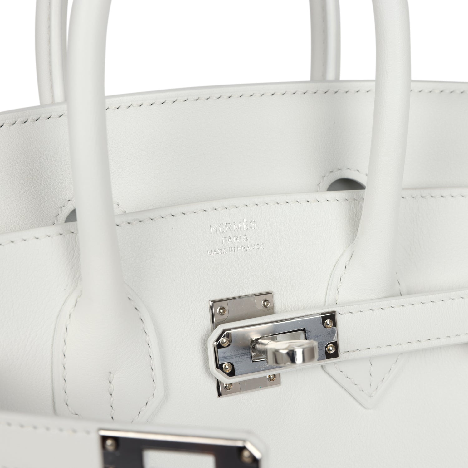 Hermes Birkin 25 New White Swift Palladium Hardware