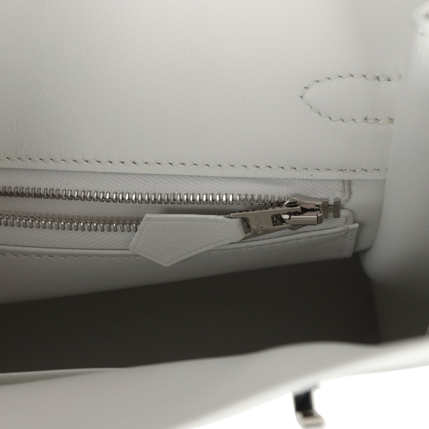 Hermes Birkin 25 New White Swift Palladium Hardware