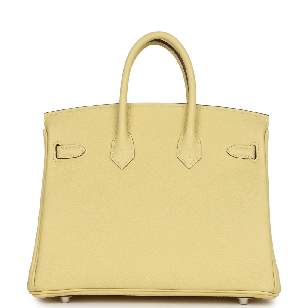 Hermes Birkin 25 Jaune Poussin Togo Palladium Hardware