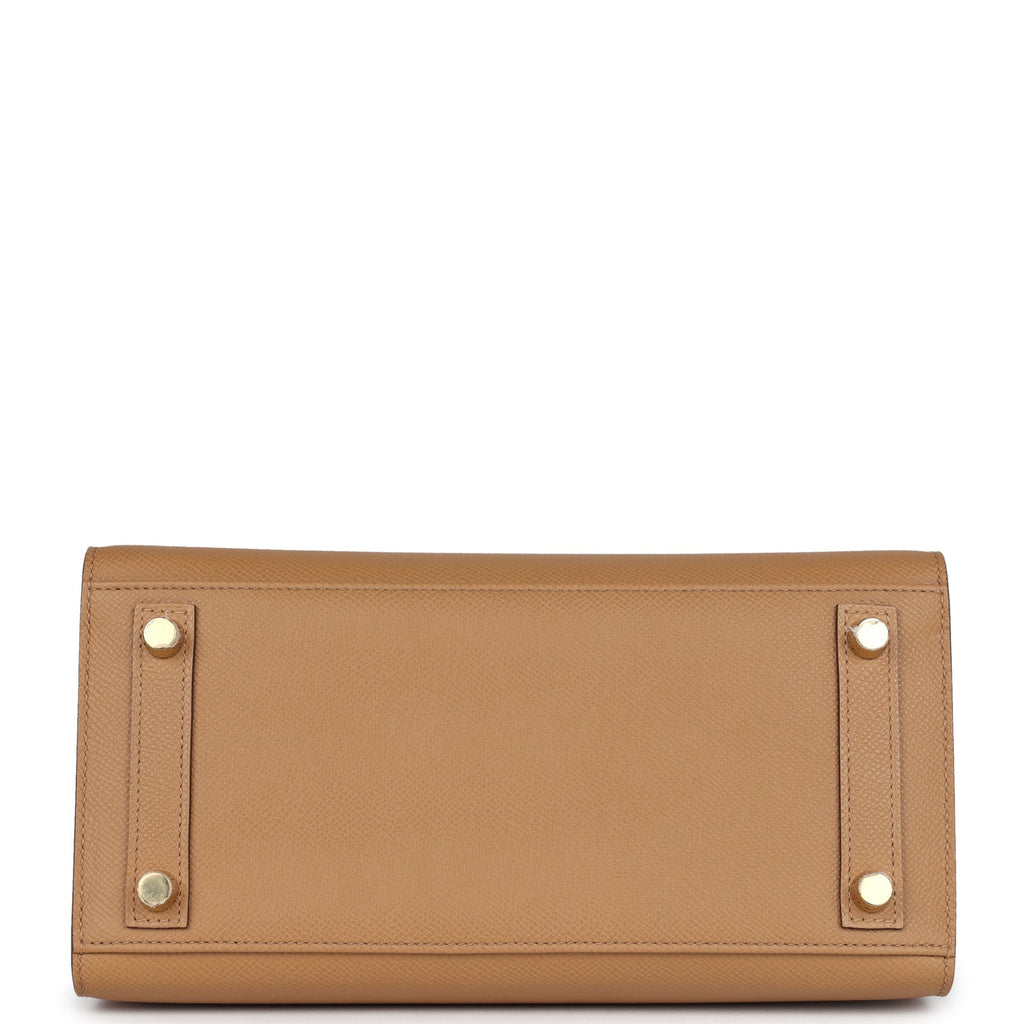 Hermes Special Order (HSS) Birkin 25 Gold and Biscuit Epsom Brushed Gold Hardware