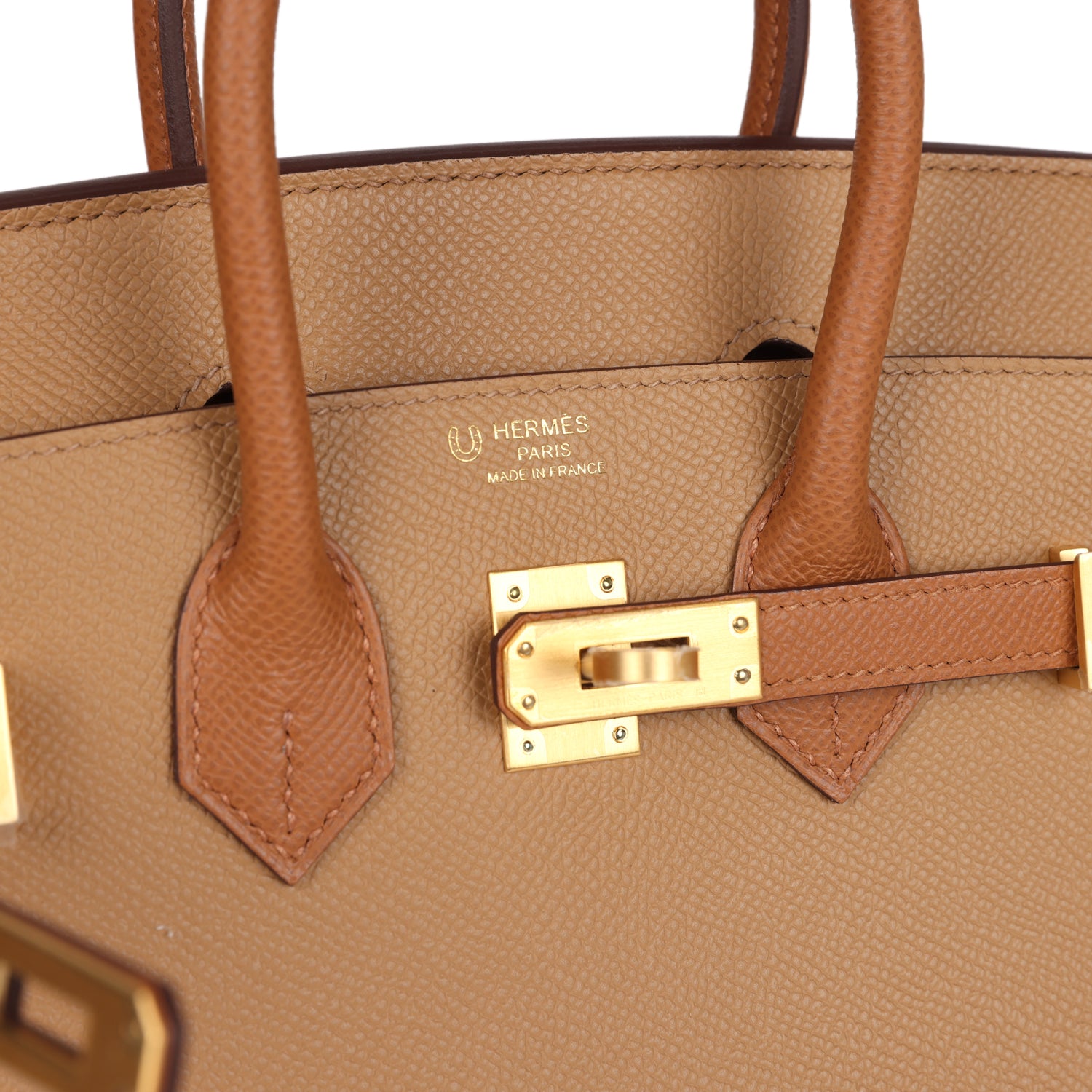 Hermes Special Order (HSS) Birkin 25 Gold and Biscuit Epsom Brushed Gold Hardware
