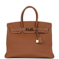 Hermes Birkin 35 Gold Togo Gold Hardware