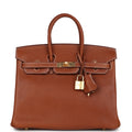 Hermes Birkin 25 Fauve Barenia Faubourg Gold Hardware