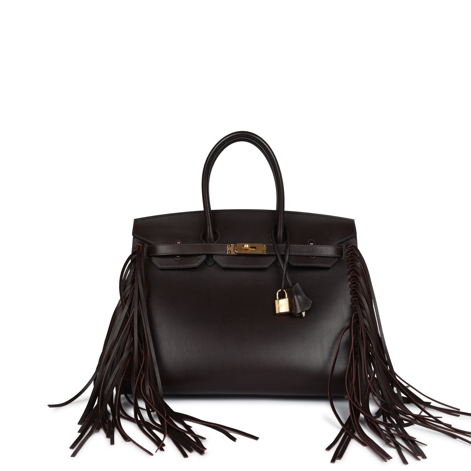 Hermes Anate Birkin 35 Chocolat Evergrain Gold Hardware