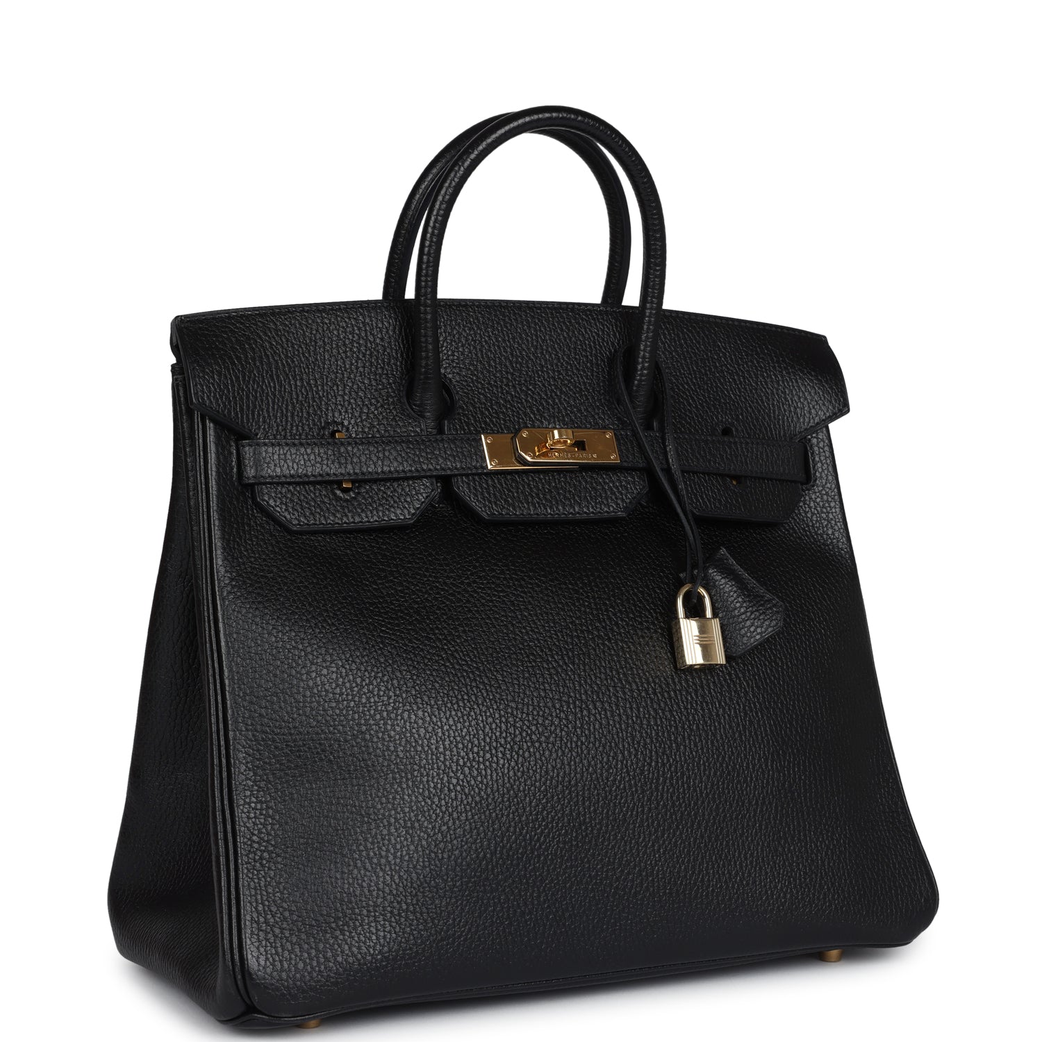 New Hermes HAC Birkin 32 Black Ardennes Gold Hardware