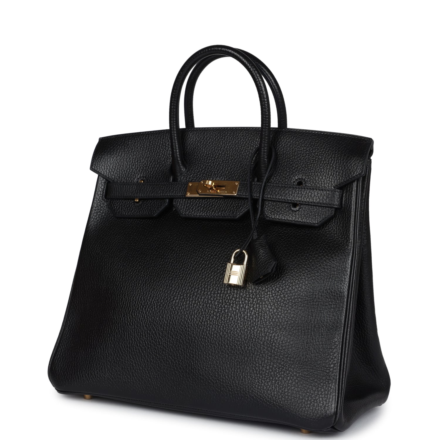 New Hermes HAC Birkin 32 Black Ardennes Gold Hardware