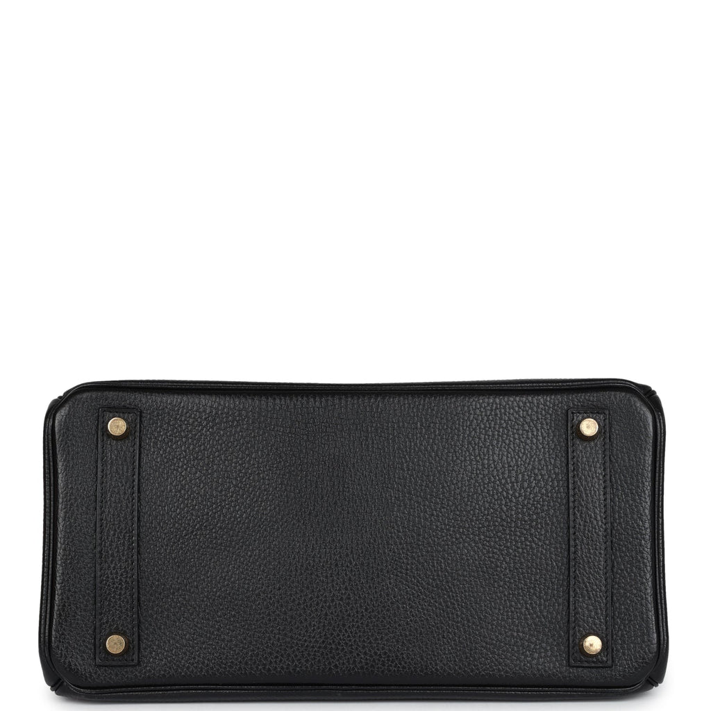 New Hermes HAC Birkin 32 Black Ardennes Gold Hardware