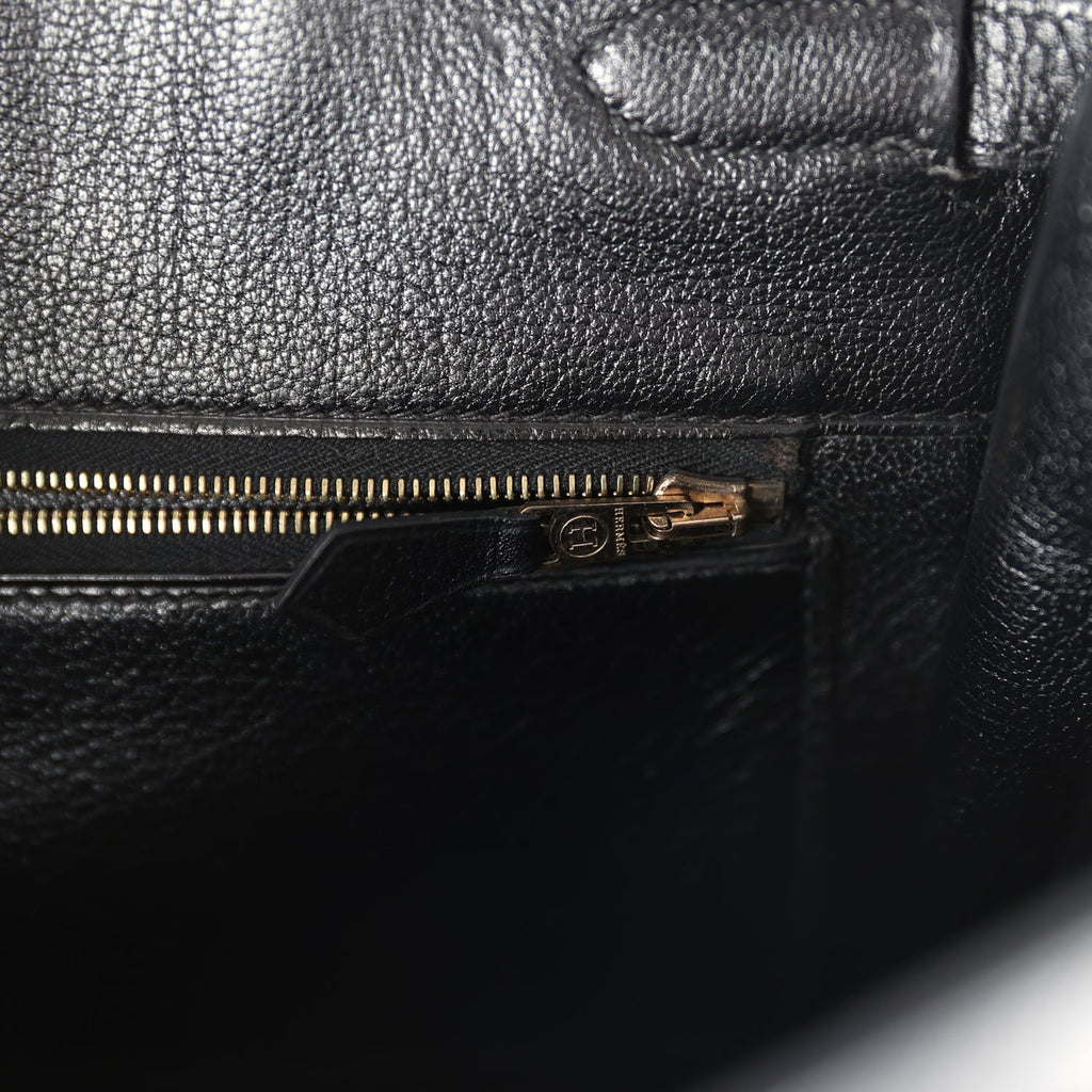 New Hermes HAC Birkin 32 Black Ardennes Gold Hardware