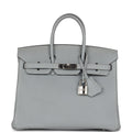 Hermes Birkin 25 Gris Mouette Togo Palladium Hardware