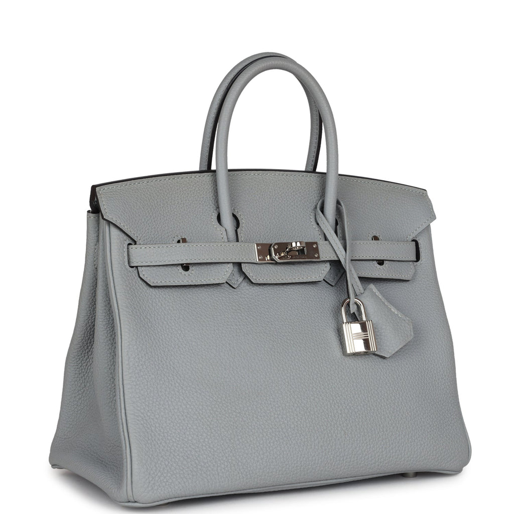 Hermes Birkin 25 Gris Mouette Togo Palladium Hardware