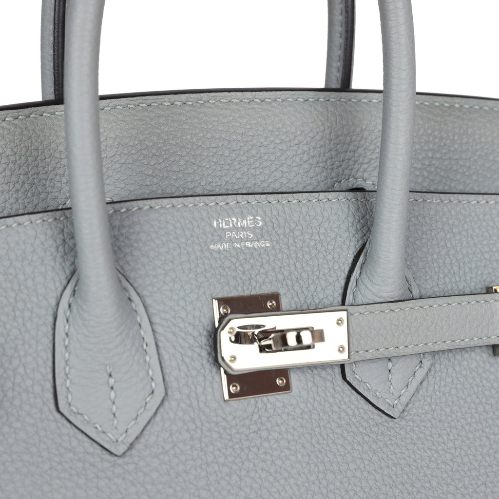 Hermes Birkin 25 Gris Mouette Togo Palladium Hardware