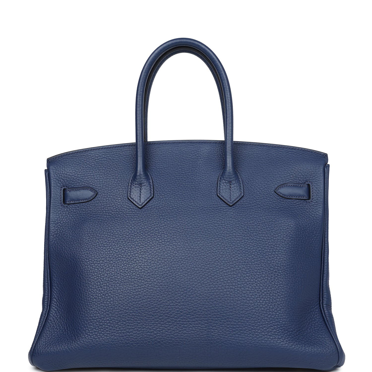 Pre-owned Hermes Birkin 35 Bleu Saphir Clemence Gold Hardware