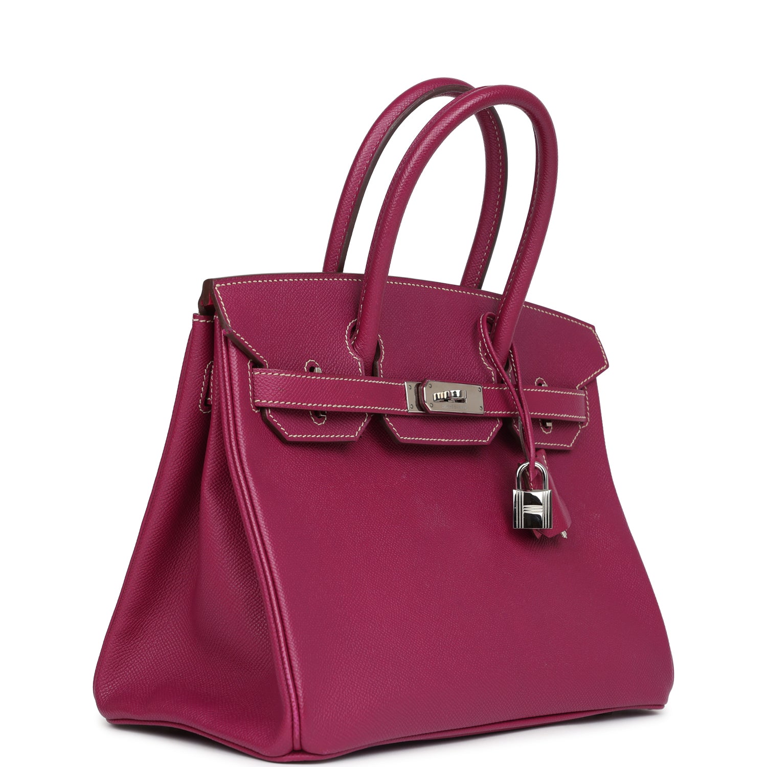 Pre-owned Hermes Birkin 30 Tosca Candy Epsom Palladium Hardware