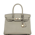 New Hermes Birkin 30 Sauge Clemence Gold Hardware