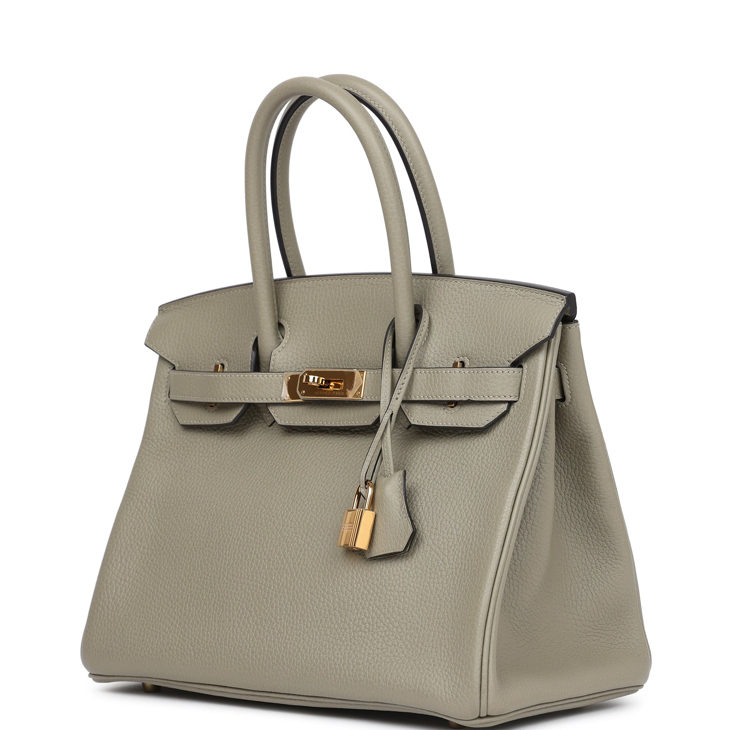 New Hermes Birkin 30 Sauge Clemence Gold Hardware