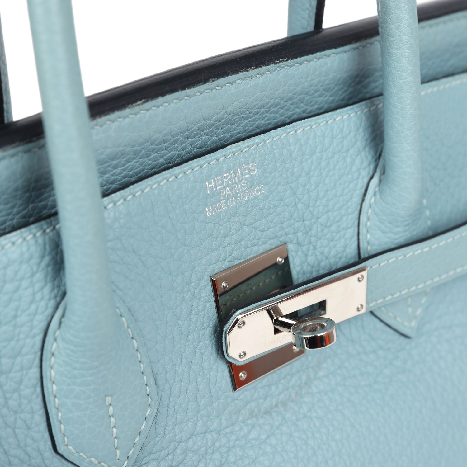 New Hermes Birkin 35 Ciel Togo Palladium Hardware