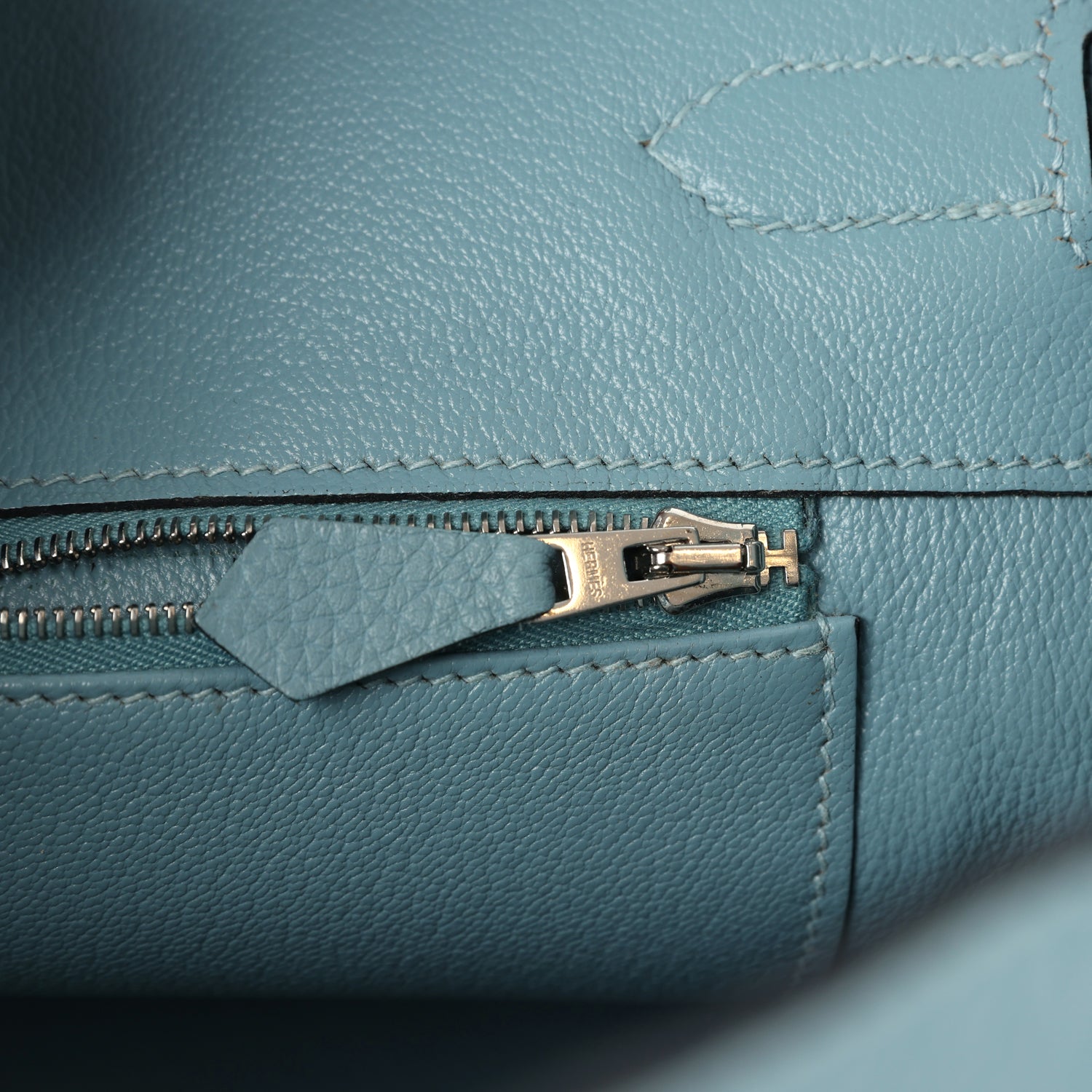 New Hermes Birkin 35 Ciel Togo Palladium Hardware