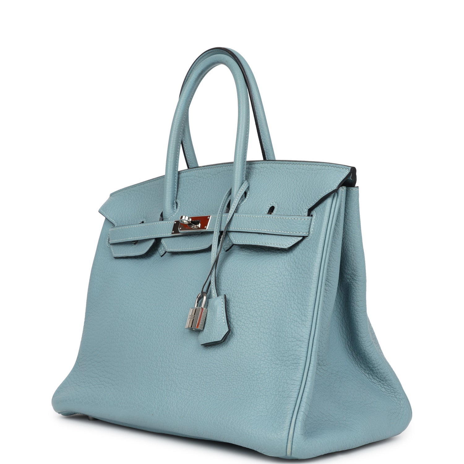 New Hermes Birkin 35 Ciel Togo Palladium Hardware