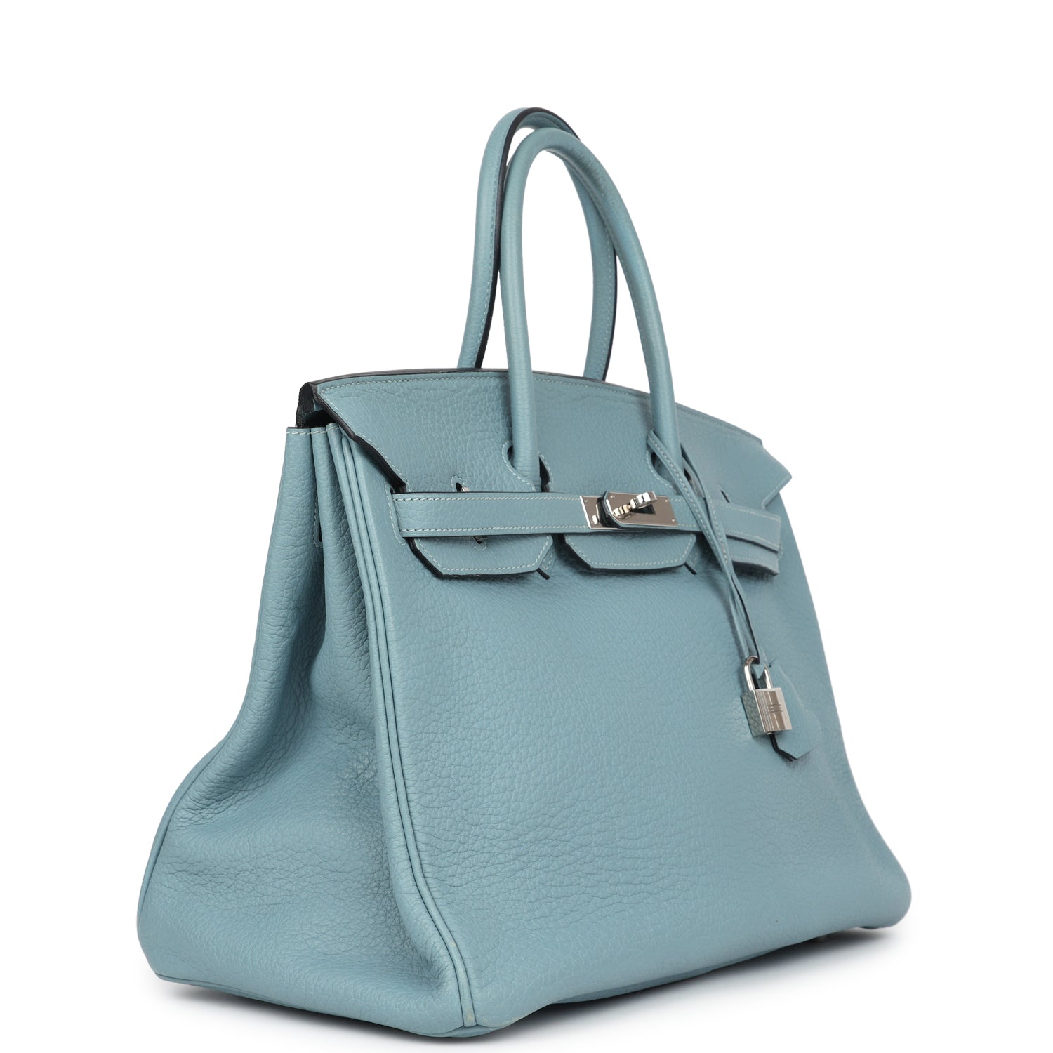 New Hermes Birkin 35 Ciel Togo Palladium Hardware