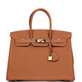 Hermes Birkin 35 Gold Togo Gold Hardware