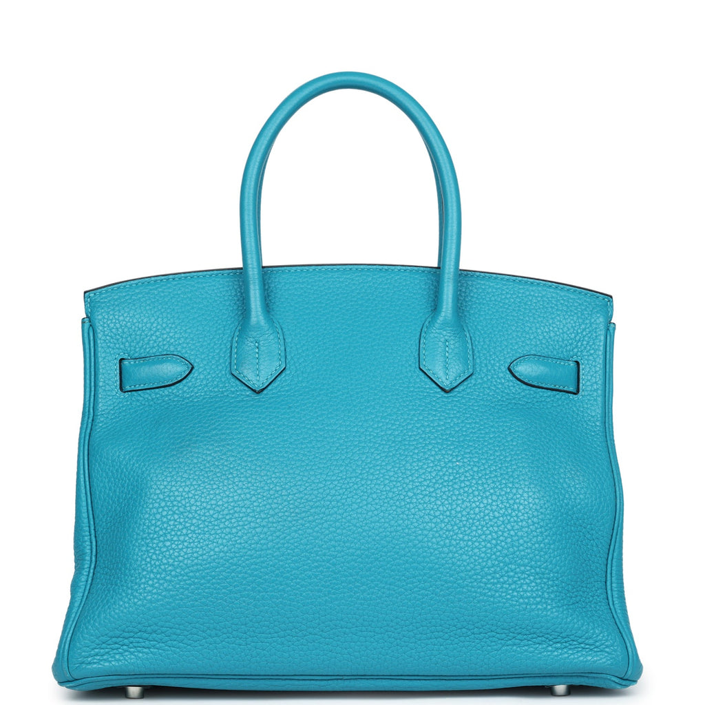 New Hermes Birkin 30 Turquoise Clemence Palladium Hardware