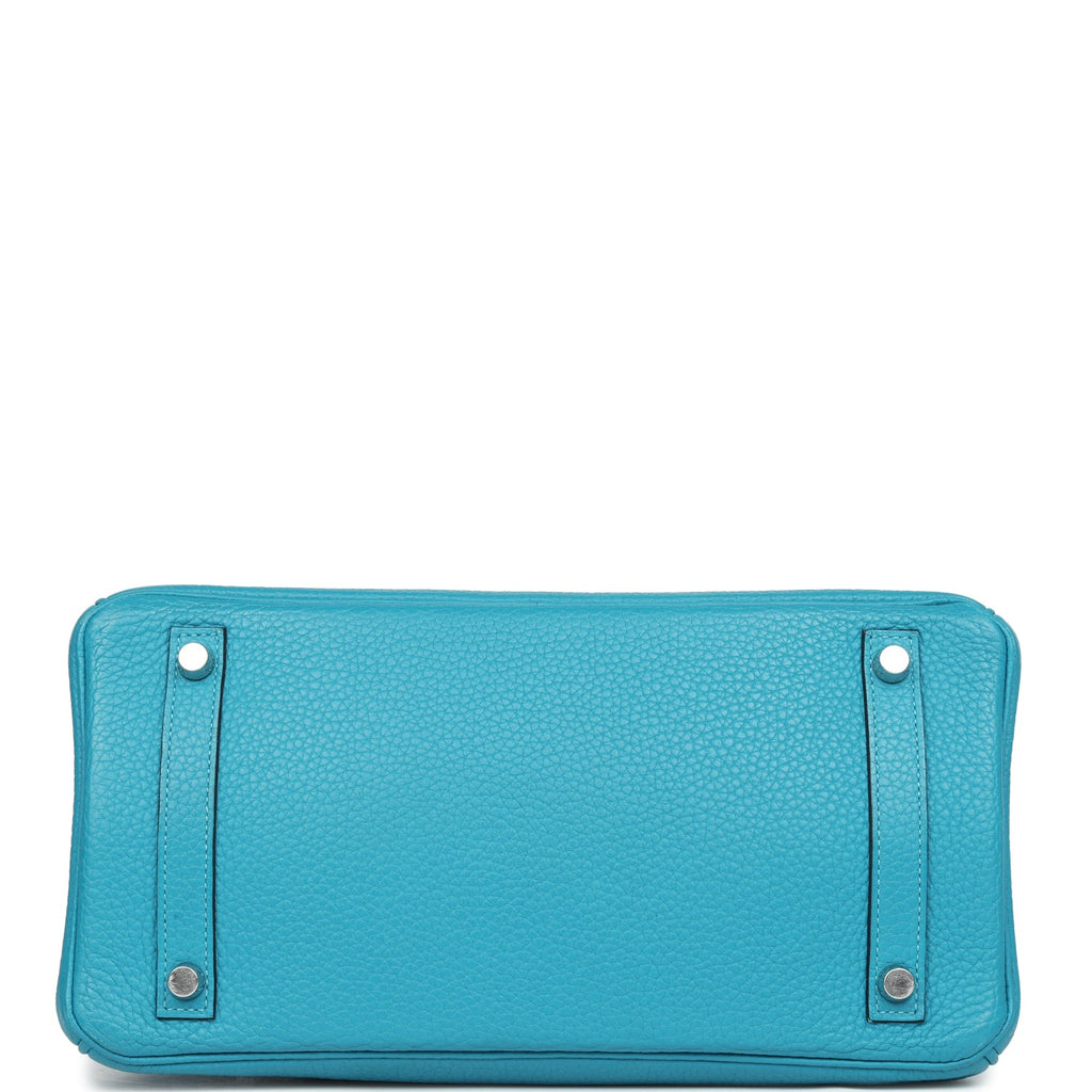 New Hermes Birkin 30 Turquoise Clemence Palladium Hardware