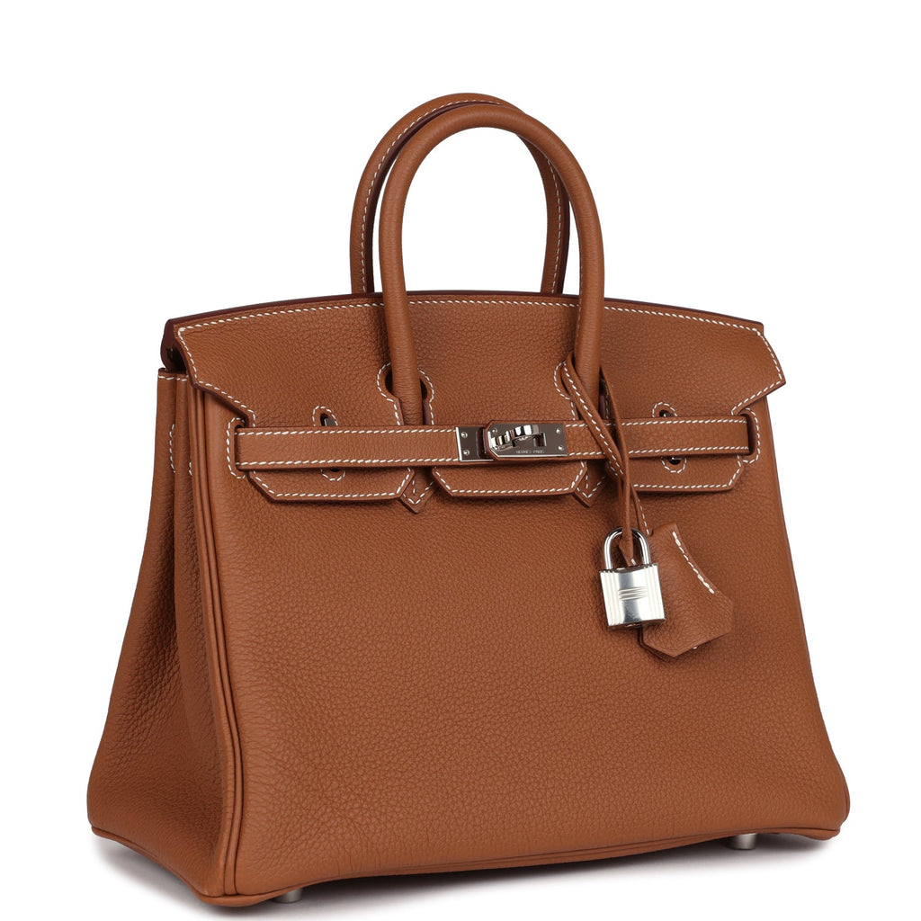 Hermes Birkin 25 Gold Togo Palladium Hardware