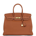 Hermes Birkin 35 Gold Togo Gold Hardware