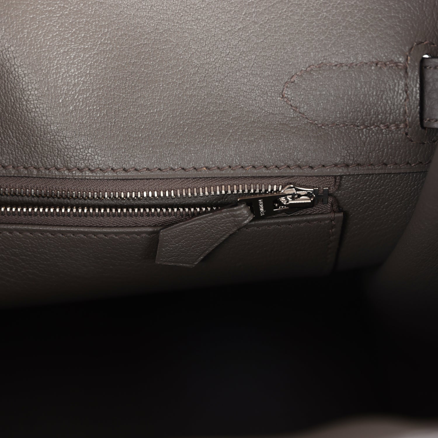 Hermes Special Order (HSS) Birkin 30 Etain and Black Clemence Palladium Hardware