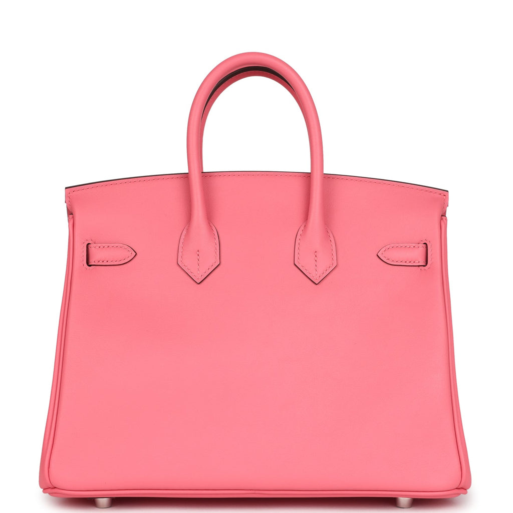 Hermes Birkin 25 Rose Azalee Swift Palladium Hardware