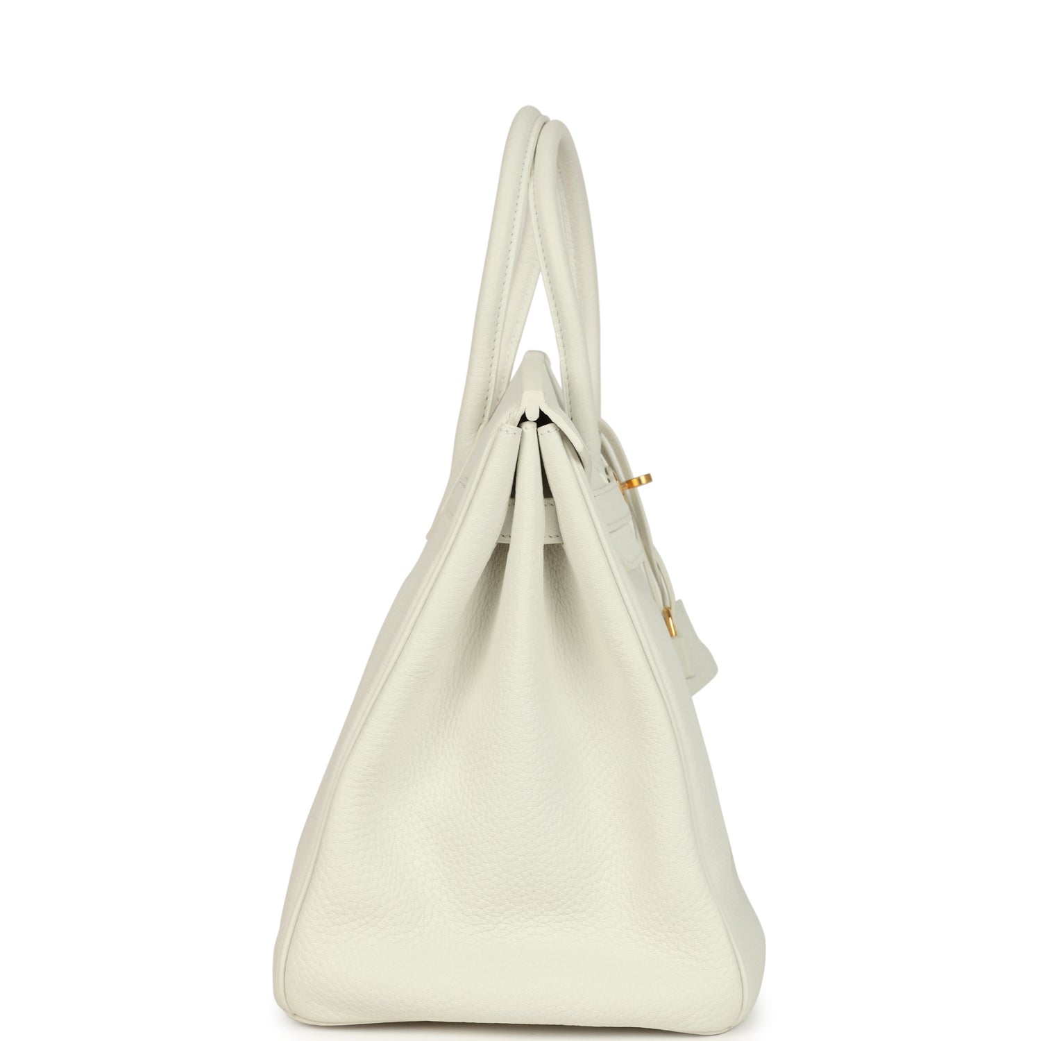 Hermes Birkin 35 White Clemence Gold Hardware