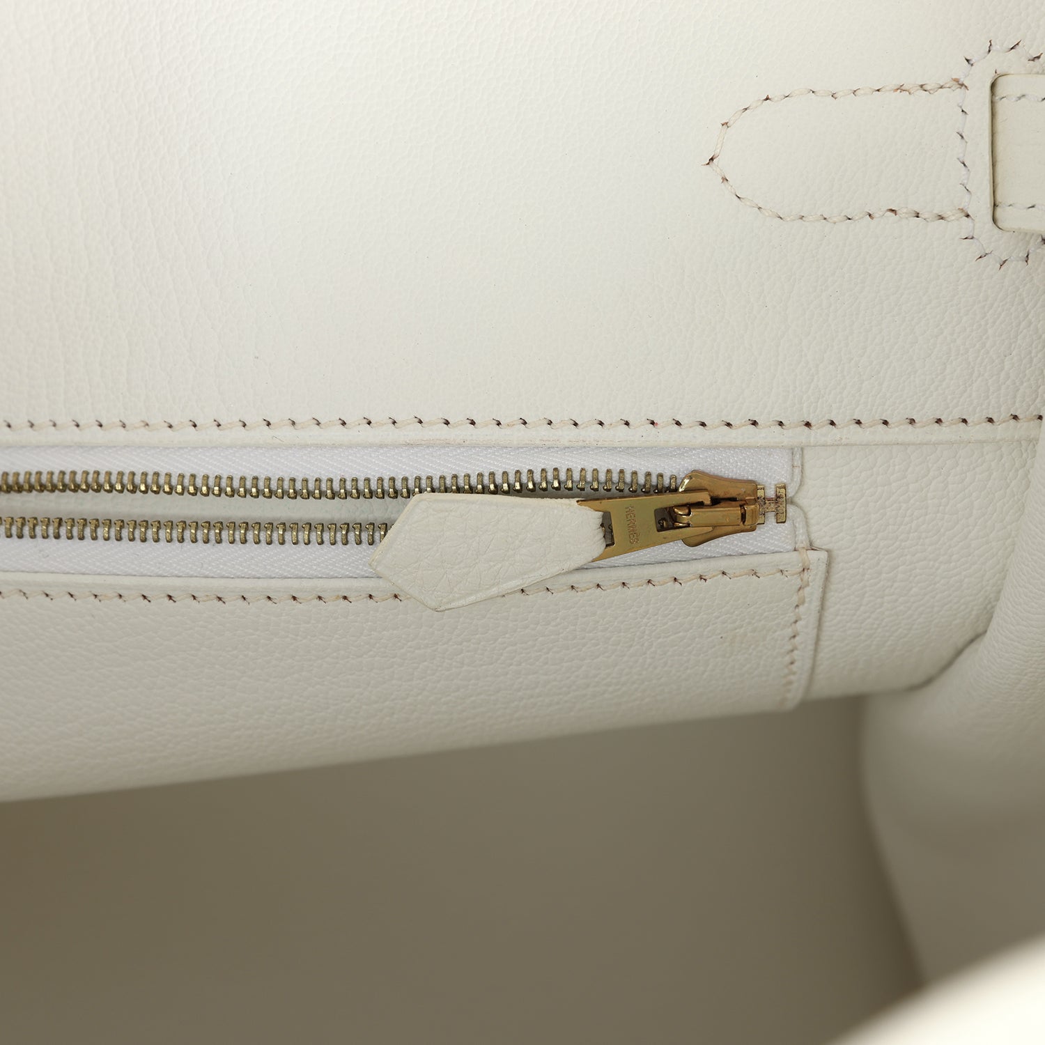 Hermes Birkin 35 White Clemence Gold Hardware