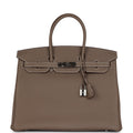 Hermes Birkin 35 Etoupe Togo Palladium Hardware