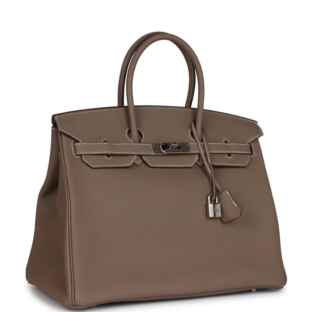 Hermes Birkin 35 Etoupe Togo Palladium Hardware