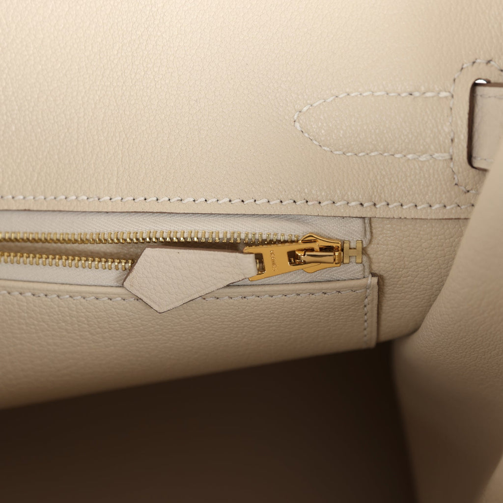 Hermes Birkin 30 Craie Togo Gold Hardware