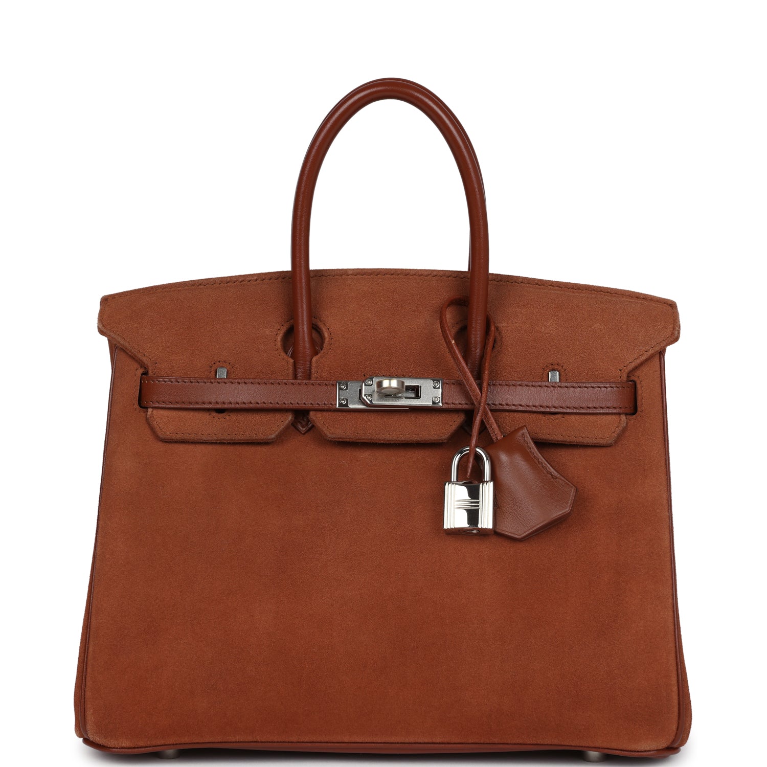 New Hermes Birkin 25 Noisette Doblis and Box Palladium Hardware