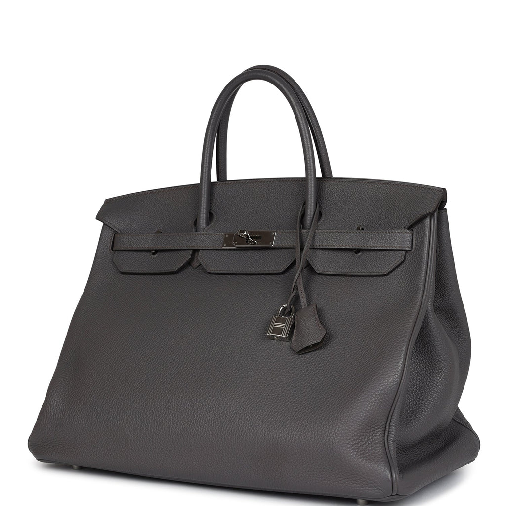 Hermes Birkin 40 Etain Togo Palladium Hardware