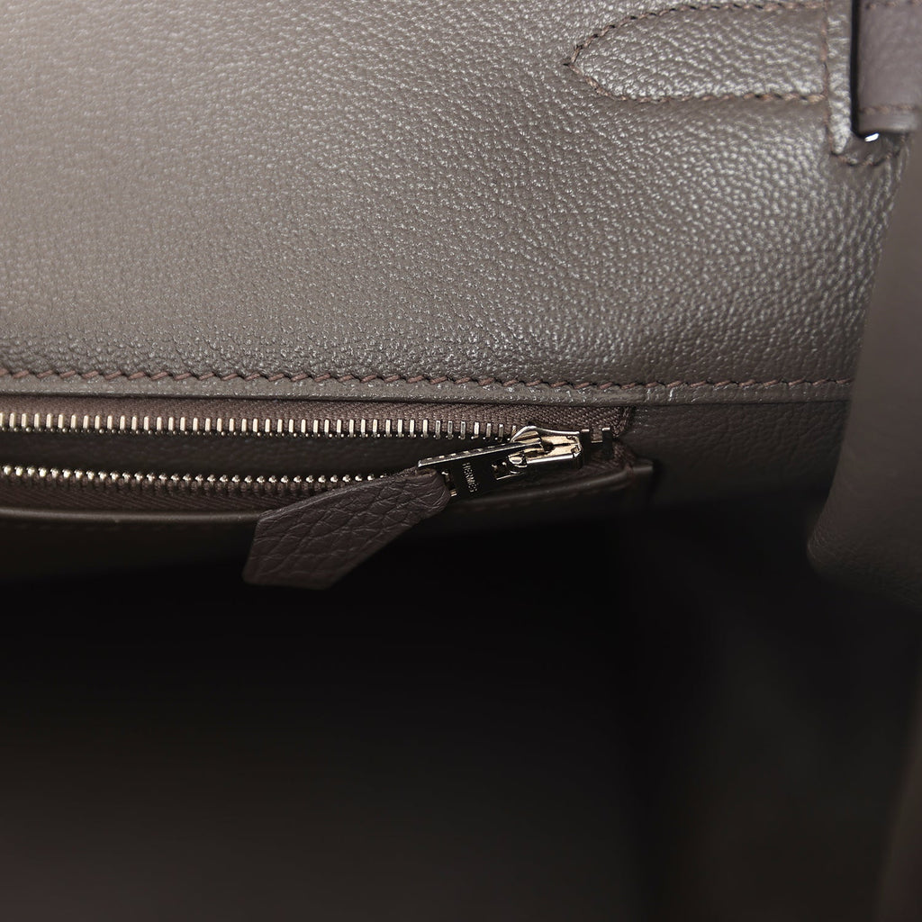 Hermes Birkin 40 Etain Togo Palladium Hardware