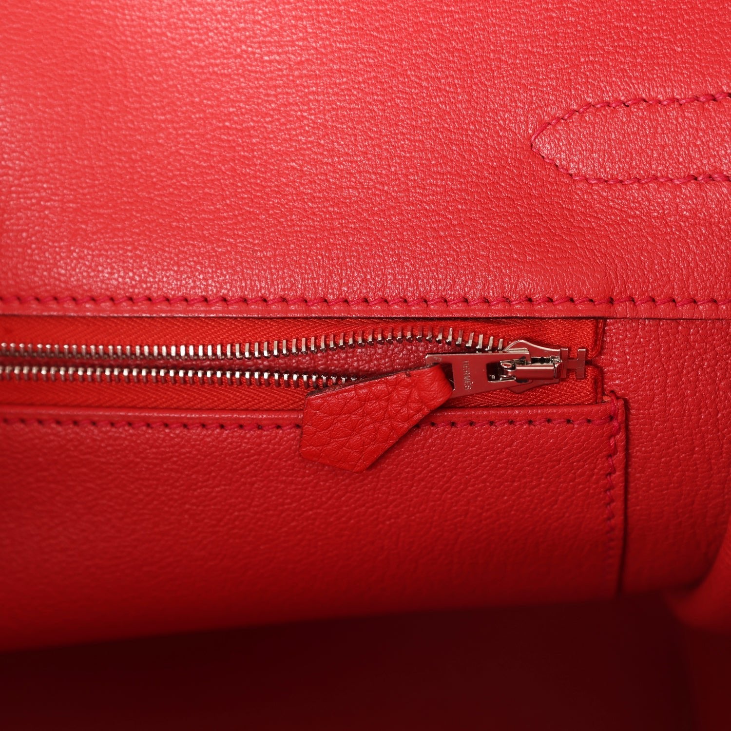 Pre-owned Hermes Birkin 35 Geranium Togo Palladium Hardware