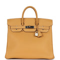 New Hermes Birkin HAC 32 Natural Sable Fjord Brushed Palladium Hardware