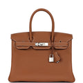 Hermes Birkin 30 Gold Togo Palladium Hardware