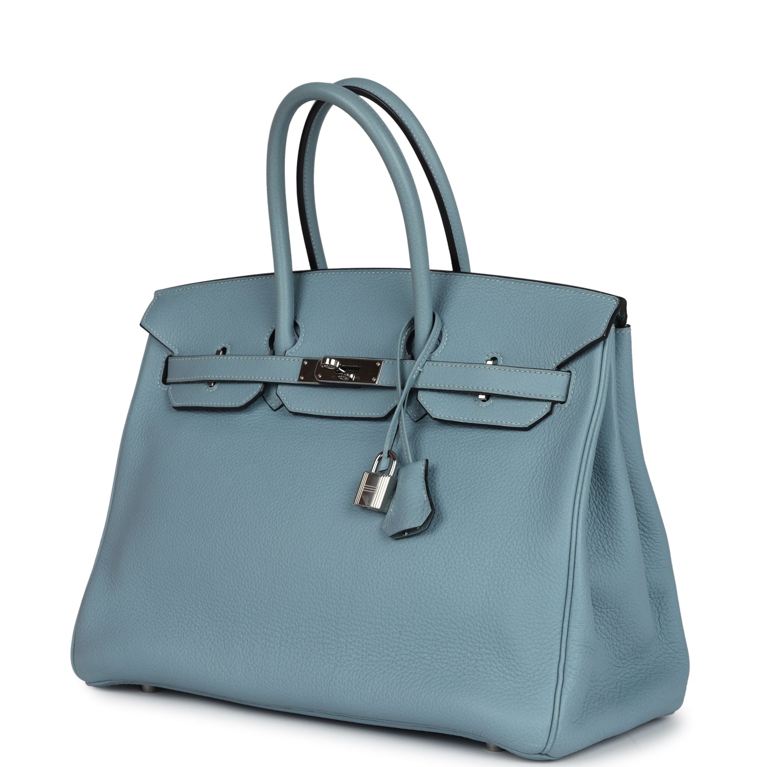 New Hermes Birkin 35 Ciel Togo Palladium Hardware