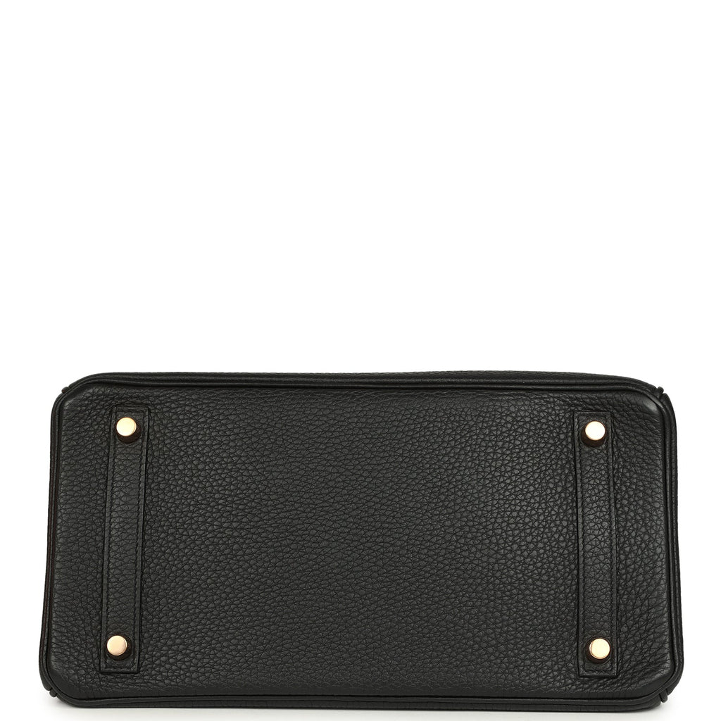 Hermes Birkin 30 Black Togo Rose Gold Hardware