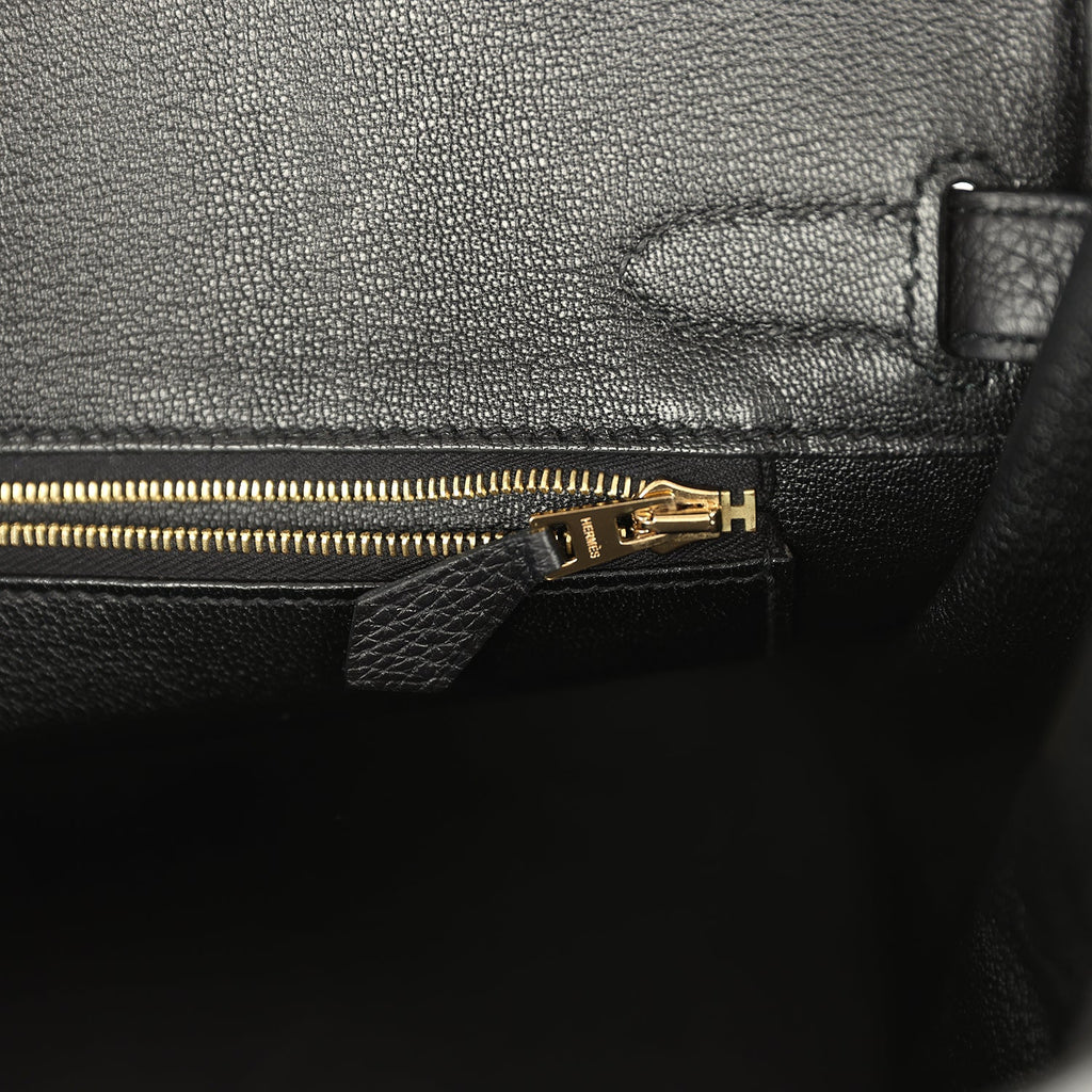 Hermes Birkin 30 Black Togo Rose Gold Hardware